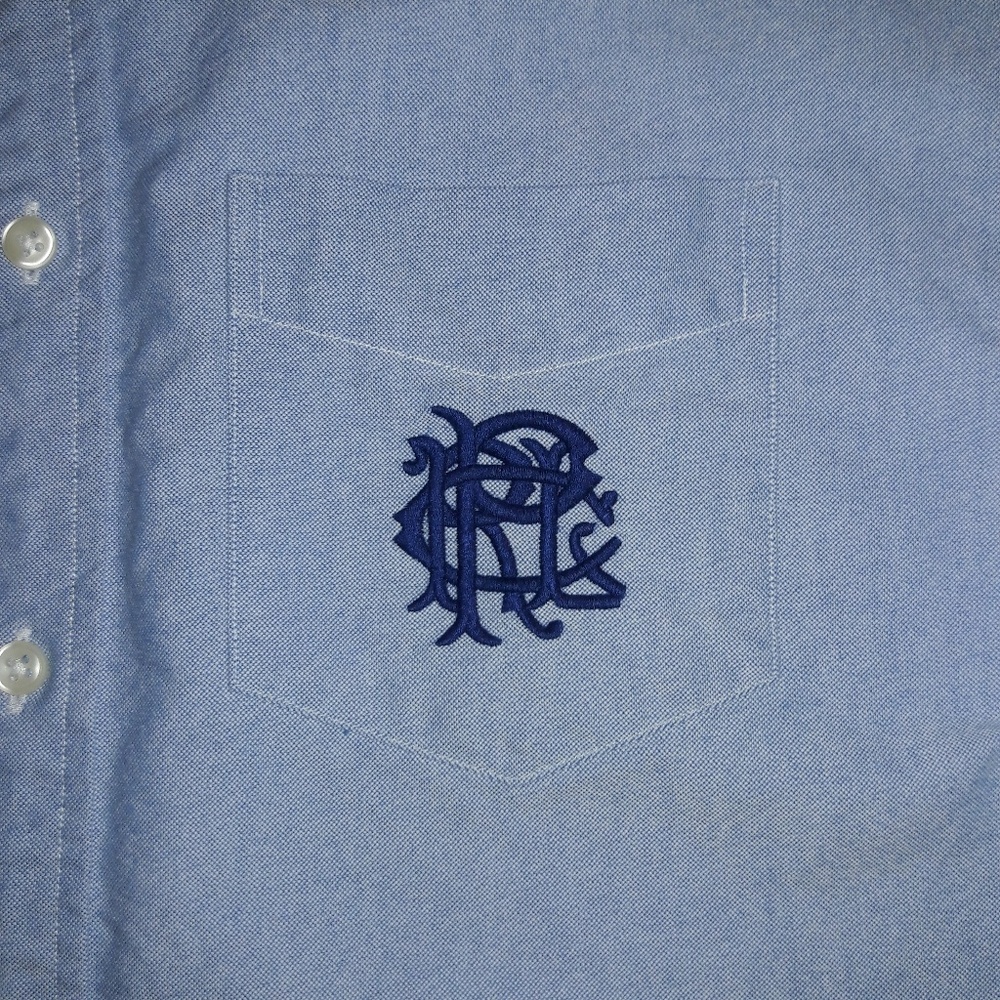 Vintage long sleeve polo with crest